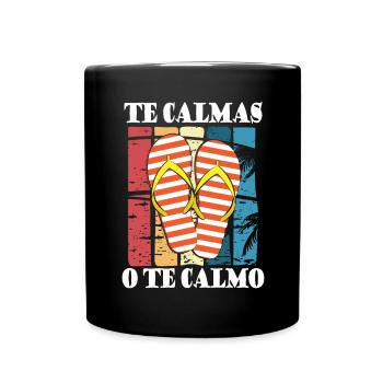 Te calmas o te calmo - Tasse einfarbig - Schwarz - Vorne
