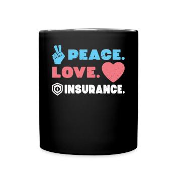 Paix. Amour. Assurance. -Assureur - Mug uni - noir - Devant
