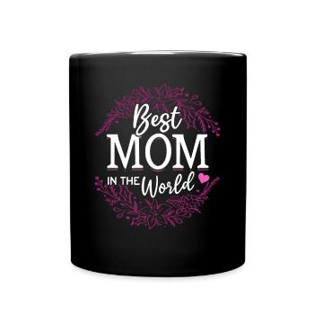 Pour la meilleure maman du monde! Pour la fête des mères - Mug uni - noir - Devant