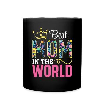 Pour la meilleure maman du monde! Pour la fête des mères - Mug uni - noir - Devant