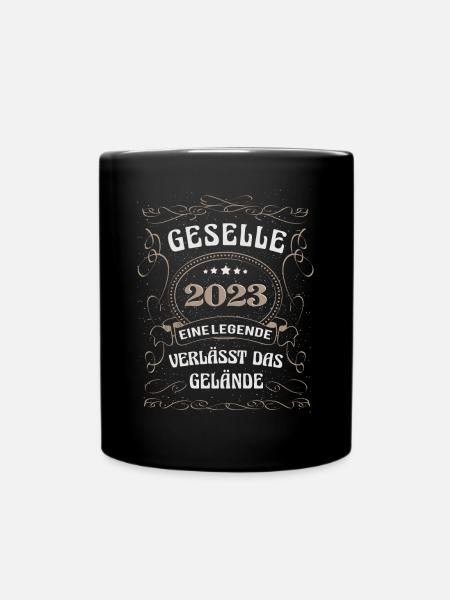 Ausbildung 2023 Abschluss bestanden Gelände Azubi - Tasse einfarbig - Schwarz
