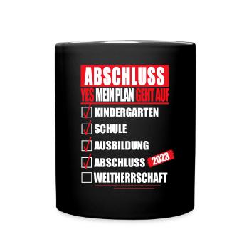 Ausbildung Abschluss bestanden Geschenk 2023 - Tasse einfarbig - Schwarz - Vorne