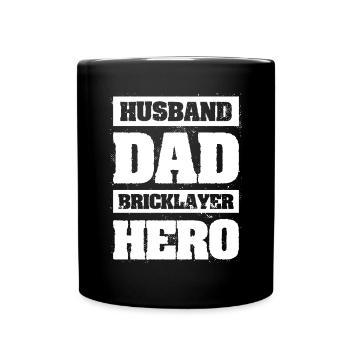 Mari Papa Maçon Héros Maçon Maçon - Mug uni - noir - Devant