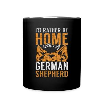 Deutscher Schäferhund Geschenke - Tasse einfarbig - Schwarz - Vorne