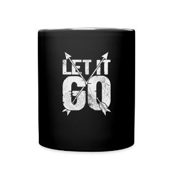 Bogenschiessen Bogenschütze Bogen Pfeil Geschenk - Tasse einfarbig - Schwarz - Vorne