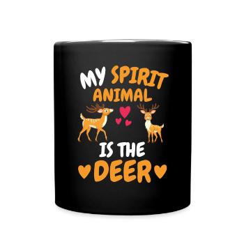 My Spiritual Animal Forest Animal Gift Deer - Full Colour Mug - black - Front