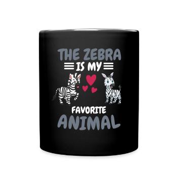 Favorite Animal Africa Animal Funny Gift Zebra - Full Colour Mug - black - Front