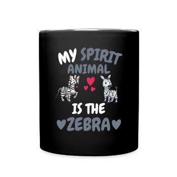 My Spiritual Animal Africa Animal Gift Zebra - Full Colour Mug - black - Front