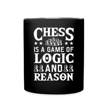 Schach Schachfigur König Bauer Traum - Tasse einfarbig - Schwarz - Vorne