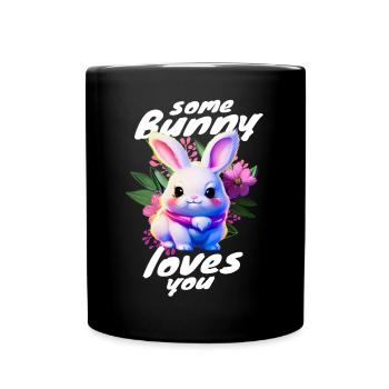 Le lapin de Pâques doux vous apporte de l’amour - Mug uni - noir - Devant