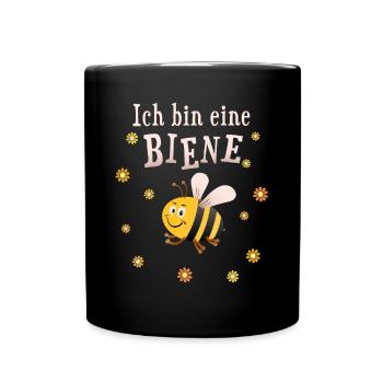 Biene - Tasse einfarbig - Schwarz - Vorne