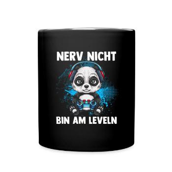 Zocker Geschenk Junge Gamer Controller Zocken - Tasse einfarbig - Schwarz - Vorne