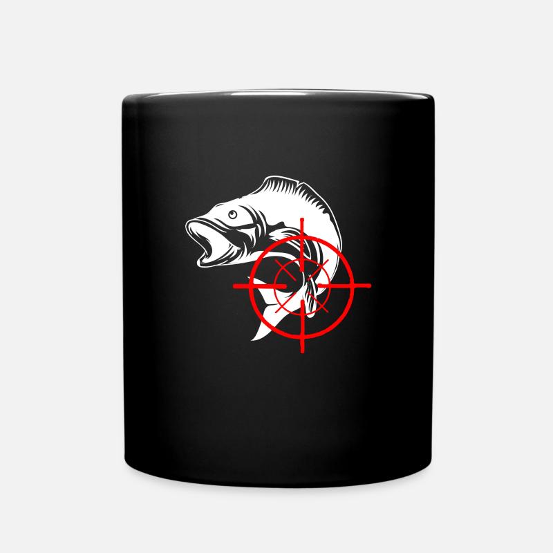 Angeln - Tasse einfarbig - Schwarz
