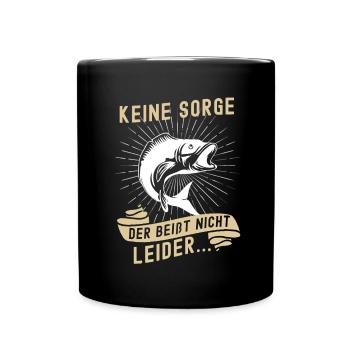 Angeln Fishing Fisher Angelrute Karpfen Rute Fisch - Tasse einfarbig - Schwarz - Vorne