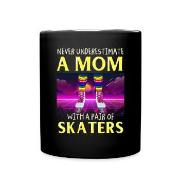 Inline Skater - Tasse einfarbig - Schwarz - Vorne