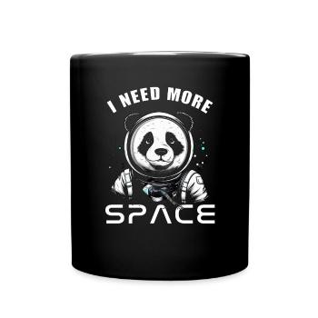 I Need More Space Astronaut Panda - Full Colour Mug - black - Front