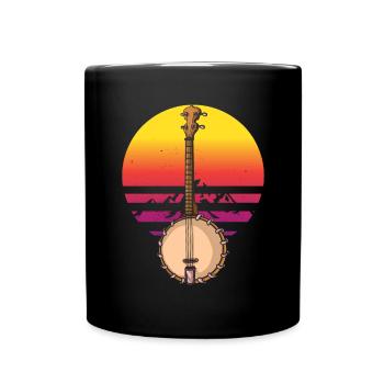 Banjo Shirts For Men Bluegrass Appalachia Folk - Full Colour Mug - black - Front