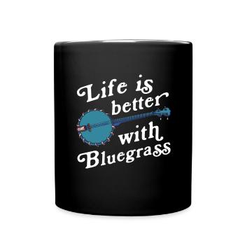 Banjo Shirts For Men Bluegrass Appalachia Folk - Tasse einfarbig - Schwarz - Vorne