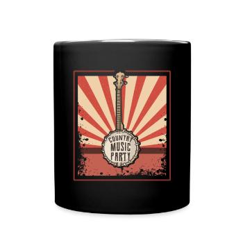 Banjo Shirts For Men Bluegrass Appalachia Folk - Full Colour Mug - black - Front