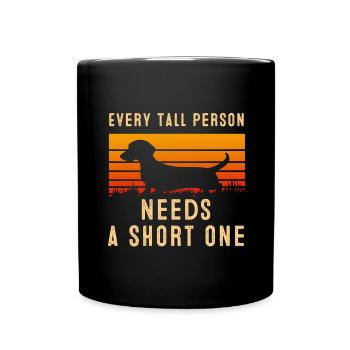 Dachshund Geschenk Dixie Wiener Doxie Dackel - Tasse einfarbig - Schwarz - Vorne