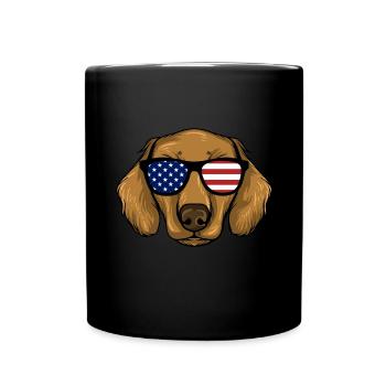 Teckel Cadeau Dixie Viennese Doxie Teckel - Mug uni - noir - Devant