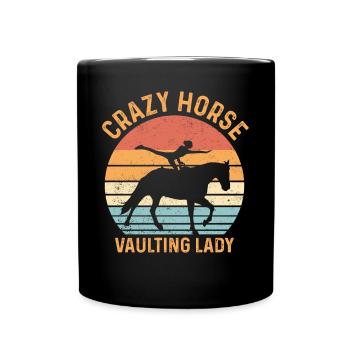 Voltige amusante sur le cheval - Mug uni - noir - Devant