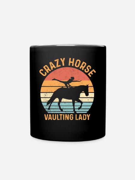 Voltige amusante sur le cheval - Mug uni - noir