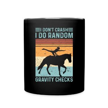 Random Check Gravity Vaulting Retro - Full Colour Mug - black - Front