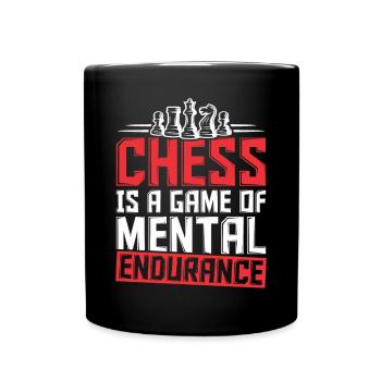 Schach Schachfigur König Bauer Traum - Tasse einfarbig - Schwarz - Vorne