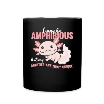 Axolotl Amphibians Salamander cute axolotl - Full Colour Mug - black - Front