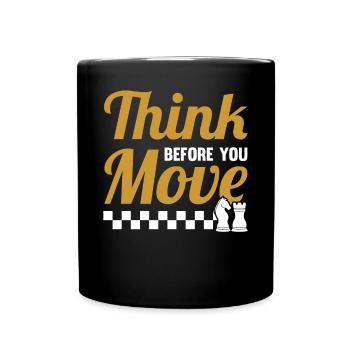 Chess Chess piece King Pawn Dream - Full Colour Mug - black - Front