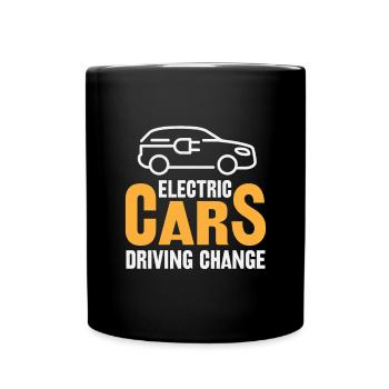Elektrofahrzeug Elektroautos Als Motor Des Wandels - Tasse einfarbig - Schwarz - Vorne