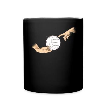 Volleyball de plage Volleyball Volleyball Joueur de volley-ball Vintage - Mug uni - noir - Devant