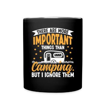 Conception importante du camping en plein air - Mug uni - noir - Devant