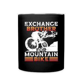 Échange frère pour le vélo de montagne - Mug uni - noir - Devant