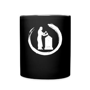 Bildhauer Handwerker Steinbildhauer Grabsteine - Tasse einfarbig - Schwarz - Vorne