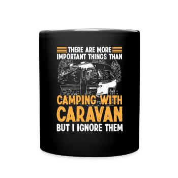 Conception importante du camping en plein air - Mug uni - noir - Devant