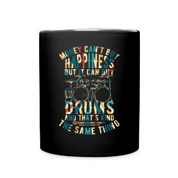 Batteur - L’argent ne peut pas acheter le bonheur mais il peut acheter - Mug uni - noir - Devant