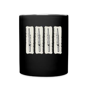 Batteur Musicien Joueur de tambour Instrument Batterie - Mug uni - noir - Devant