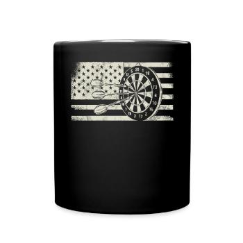 Retro dartboard Dartboard 180 for darts players - Full Colour Mug - black - Front