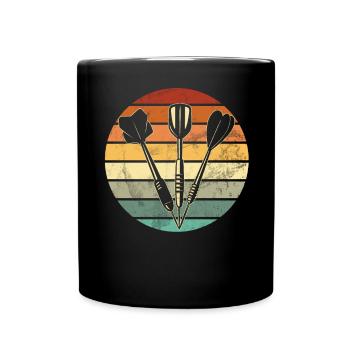 Retro dartboard Dartboard 180 for darts players - Full Colour Mug - black - Front