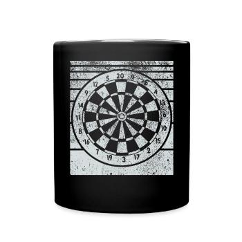 Retro dartboard Dartboard 180 for darts players - Full Colour Mug - black - Front