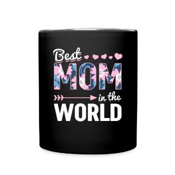Pour la meilleure maman du monde! Pour la fête des mères - Mug uni - noir - Devant