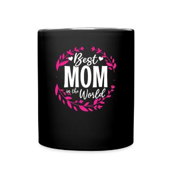 Pour la meilleure maman du monde! Pour la fête des mères - Mug uni - noir - Devant