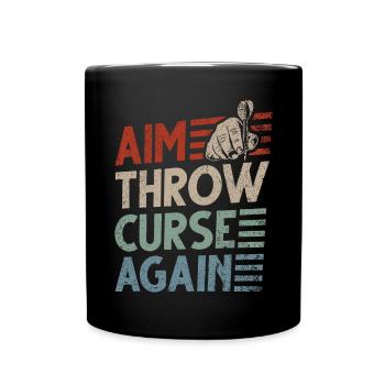 Jeu de fléchettes rétro Dartboard 180 pour les joueurs de fléchettes - Mug uni - noir - Devant