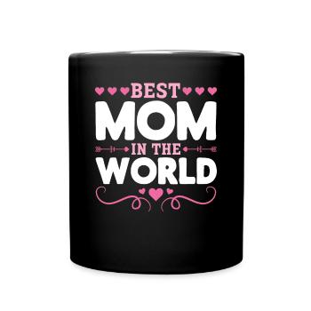 Pour la meilleure maman du monde! Pour la fête des mères - Mug uni - noir - Devant