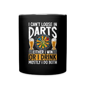 Retro dartboard Dartboard 180 for darts players - Full Colour Mug - black - Front