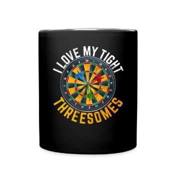 Retro dartboard Dartboard 180 for darts players - Full Colour Mug - black - Front