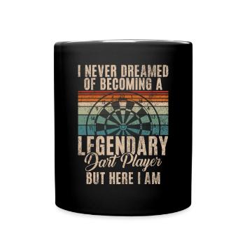 Retro dartboard Dartboard 180 for darts players - Full Colour Mug - black - Front