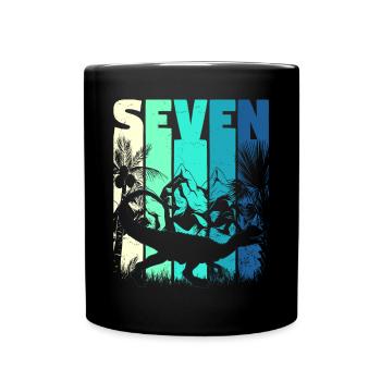 Dilophosaurus 7 ans Garçon 7ème anniversaire - Mug uni - noir - Devant